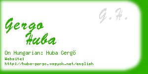 gergo huba business card